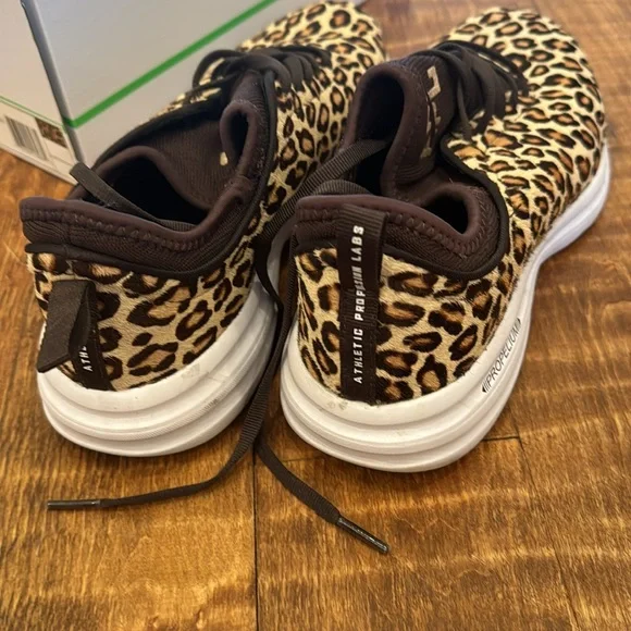 APL Techloom Pro Leopard-print Calf Hair Sneakers 11 - Picture 2 of 7